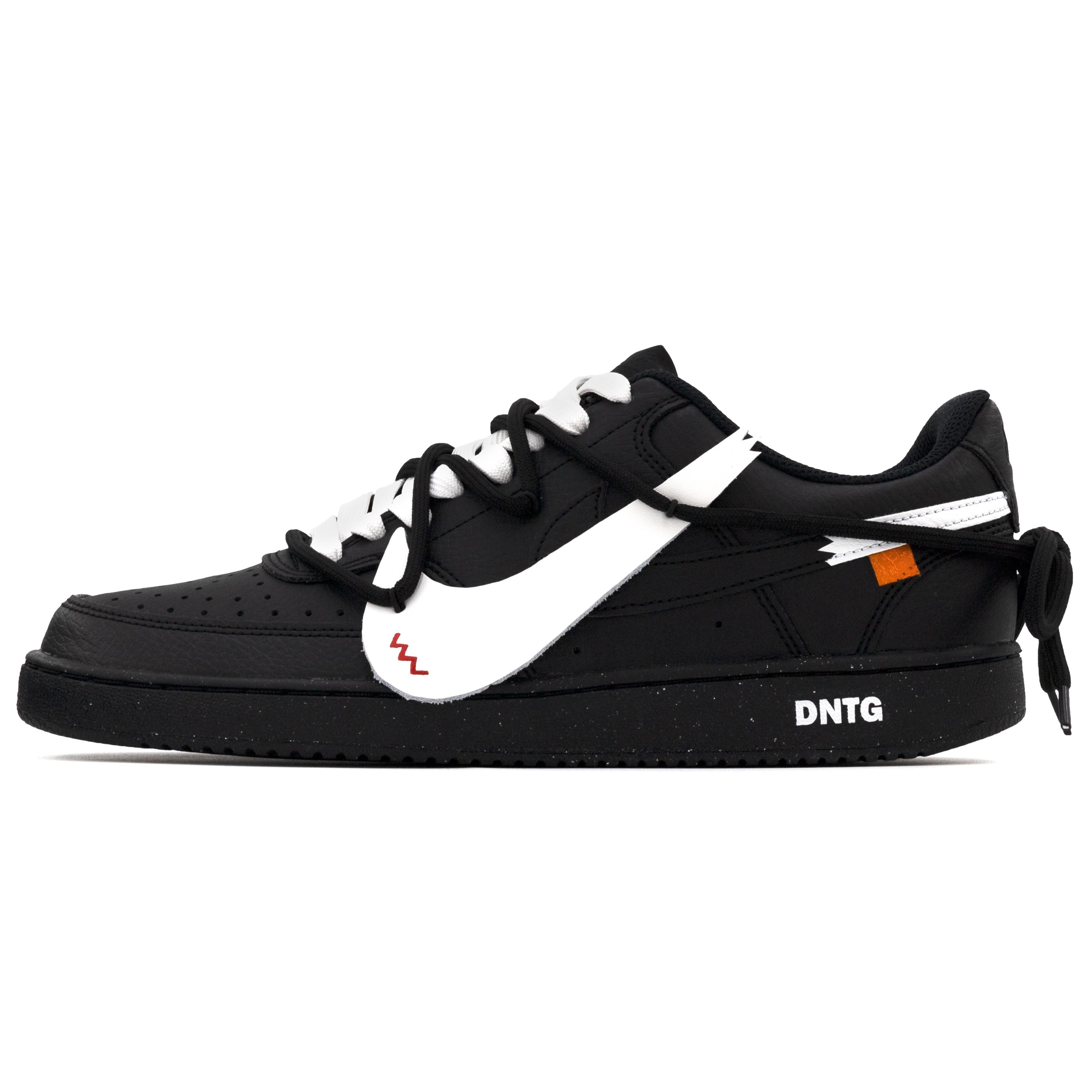 

Nike Court Vision Low Abrasion Resistant, Lightweight, And Breathable Low top Skateboard Shoes Unisex Black White DH2987-002(team-A) 40