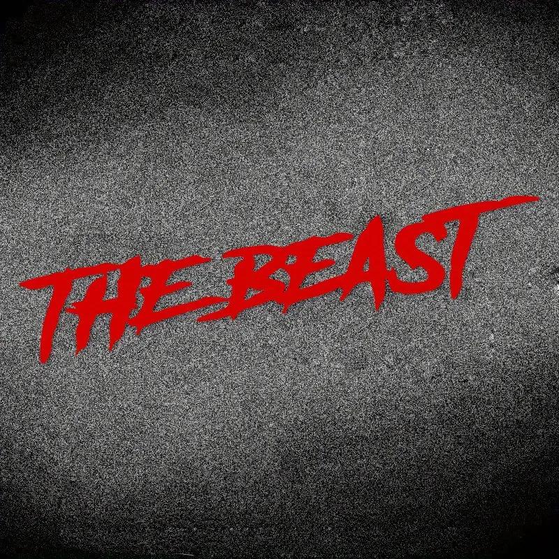 THE BEAST Wild Beast Creative Car Body  Glass Sticker Decoration 15x3 cm красный