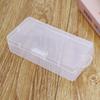 PP Transparent Rectangular Storage Box with Lid for Stationery, Clip, Ornament, and Glue