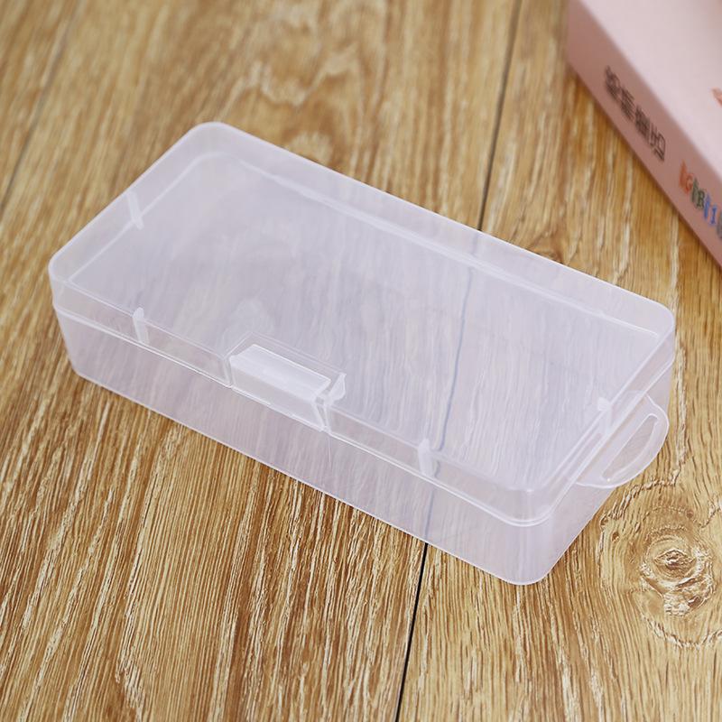 

PP Transparent Rectangular Storage Box with Lid for Stationery, Clip, Ornament, and Glue