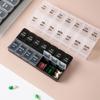 7-Day Braille Pill Organizer: Double-Row, 14 Compartments for Morning & Evening Medication Storage