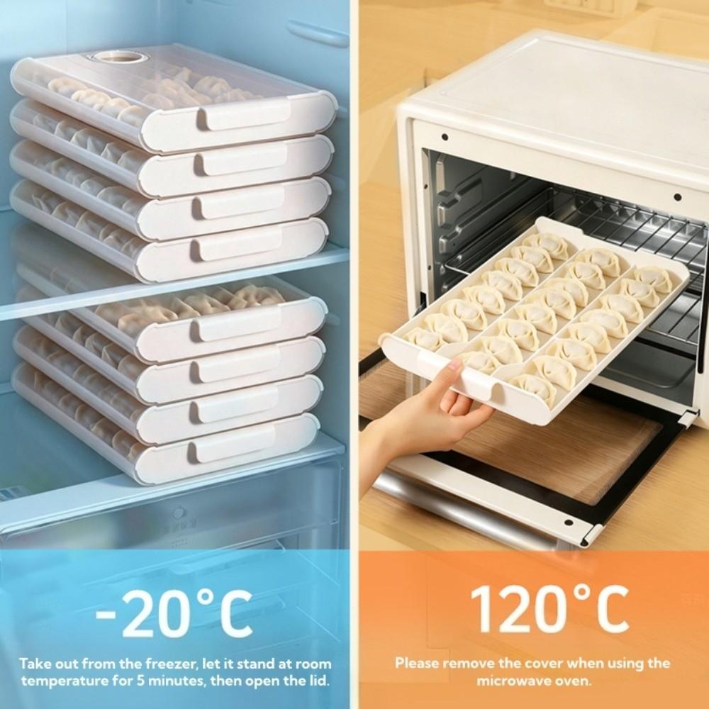 Fresh-Keeping Dumpling Storage Box Stackable Sealed Preservation Box Refrigerator
