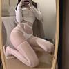 New Diamond Chain Suspender Stockings Integrated Socks Aurora Horse Oil Light Sex Underwear Pantyhose Suspender Socks W-