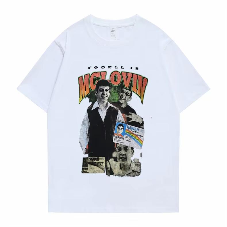 Mclovin Superded Herren Baumwoll-T-Shirt Sommer Herren Damen Harajuku Kurzarm Lustiges Geburtstagsgeschenk für Mann Print Kunst T-Shirts Oberteile