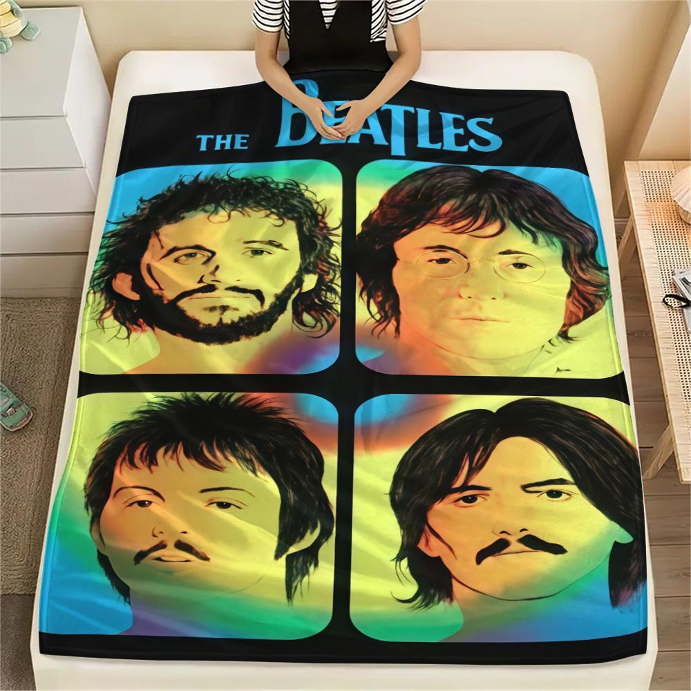 1PC Famous rock band Print FlAannel Blanket, High quality Comfortable for All Seasons, Home Decor, Warmth and Comfort