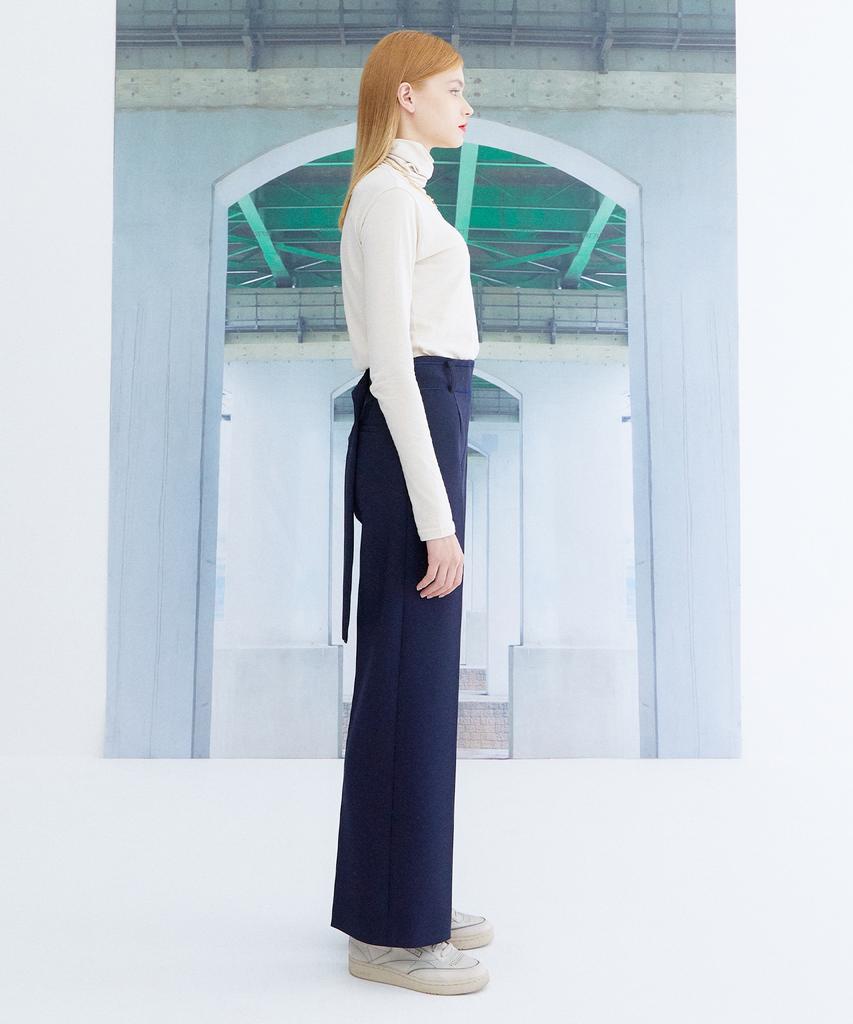 THE STUDIO K Embroidered Necklace Turtleneck Top_Ivory