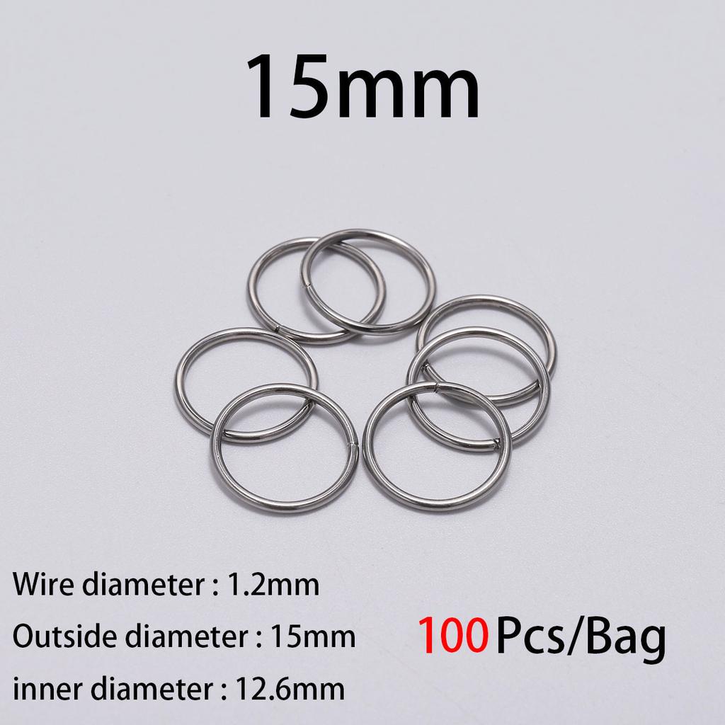 100-200Pcs/Lot Stainless Steel Split Ring Open Jump Rings Connectors For DIY Jewelry Making Findings Connectors Accessories