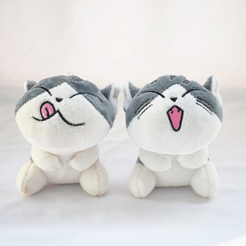 Crystal Soft 10cm Cat Plush Keychain Cute Kitten Stuffed Toy For Decoration