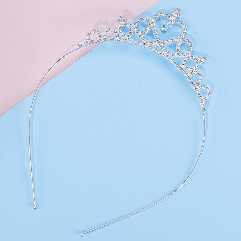 

Аксессуары для волос в корейском стиле для танцев, детская объемная корона, повязка на голову, головной убор на день рождения девочки, повязка на голову со стразами