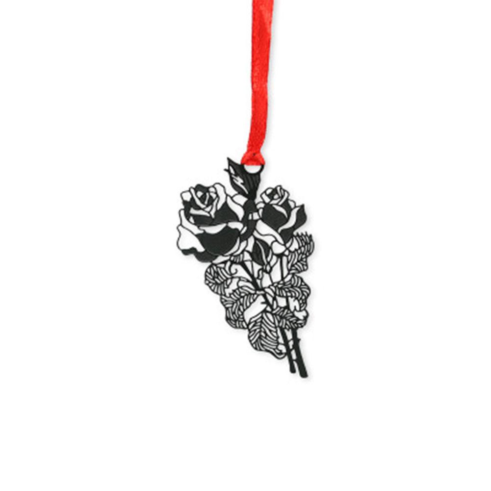 DIY Cute Black Hollow Metal Bookmark Document Book Mark