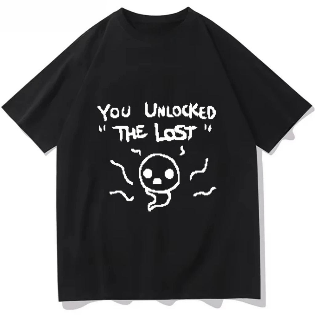 Binding Of Isaac You Unlocked The Lost TShirt Vintage Graphic T Shirts Men Women Fashion Classic O-Neck Short Sleeve T-shirts