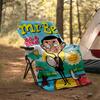 1pc Mr Bean1 Theme Blanket - Digital Print, Polyester, Cozy for All Seasons, Perfect for Outdoor, Camping, and Travel