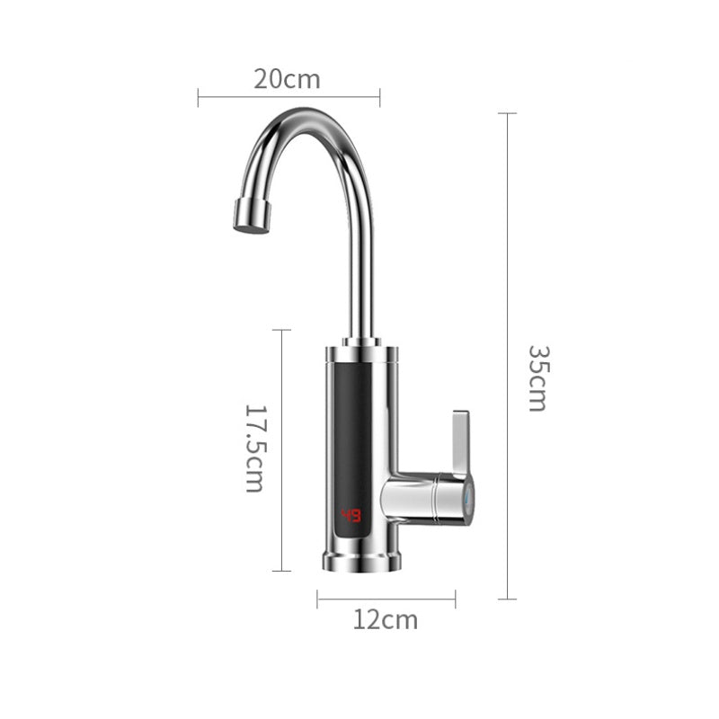 300W Instant Electric Water Heater Tap Hot & Cold Kitchen Sink Faucet with Over-Protection & Easy Installation for Dish Washing
