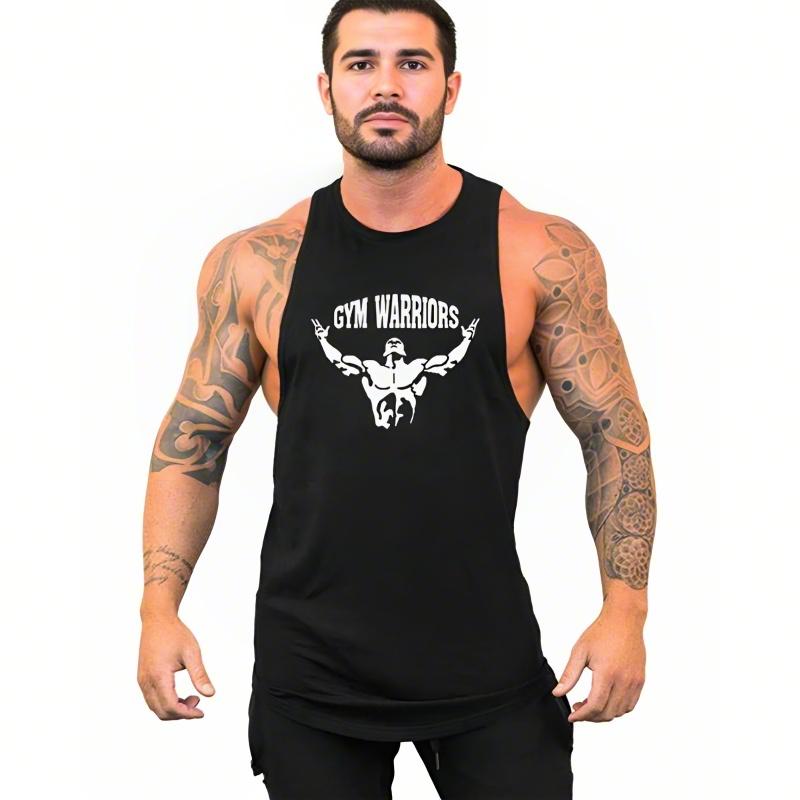Muscleguys Running Vests Mens Bodybuilding Stringer Tank Tops Summer Cotton Gym Warriors Clothing Muscle Sleeveless Shirt Fitness Singlets