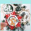 Unique Hollow Wood Christmas Decorations Set With Cute Gingerbread Man And Snowflake Hangings