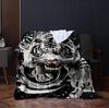 1PC White Tiger Arts Power Animals Blanket Flannel Thin Blankets for Home Office Travel Camping Perfect Gifts Four Season Use