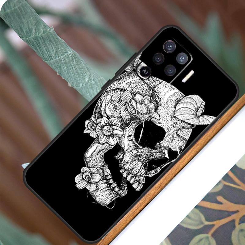Gothic Skull For OPPO A57 A57S A77 A5 A9 A53 A52 A72 A96 A76 A16 A54 A74 A94 A38 A58 A78 A15 A17 Case