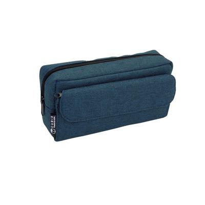 M Plan Cubics Square Pencil Elegant Case, Navy, 106282-08