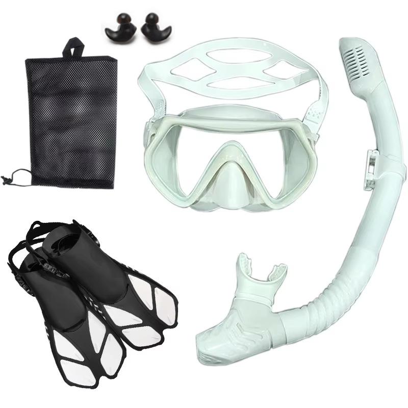 Diving Mask Snorkel Adjustment Flipper Frog Shoe Three-piece Set