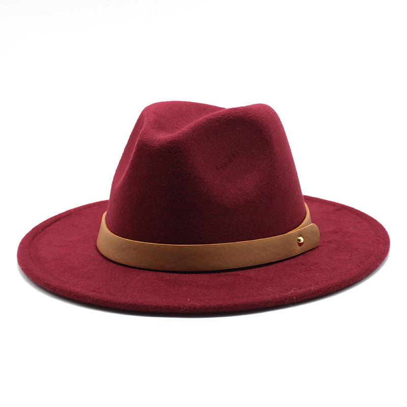 Classic Fedora Hat With Wide Brim For Women Men Fall Winter Fashion Accessory