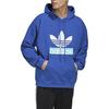 Adidas Originals BIG TREFOIL Sweatshirts Men's Collegiate Blue Hooded Moderate Regular H09353