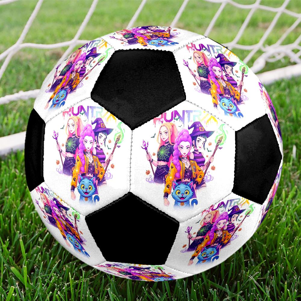 KPop Demon Hunters Theme Size 5 Soccer Ball, Suitable for Both Indoor and Outdoor Matches, a Gift Suitable for Everyone.