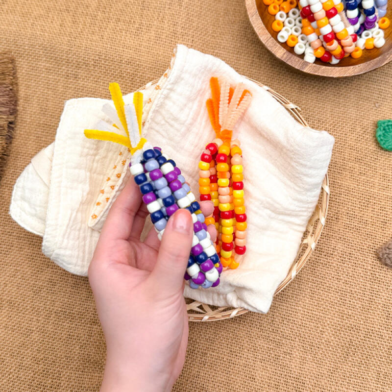 Make a Gem Bead Corn Keychain (Choose 1 of 2)