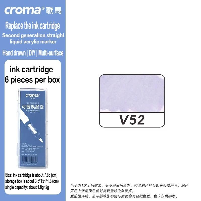 Croma 160/24 Color Replaceable Ink Refill Liquid Soft Tip Acrylic Marker Non Toxic Waterproof School Office Supplies Stationery