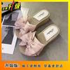 Non-slip lightweight sweet explosive slope heel slippers women's beach slippers women's 2025 summer new Internet celebrity sandals go out