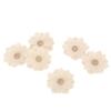 6pcs Flatback Fabric Flowers Cream-Coloured Hand Crafted Flowers  Party Decorations