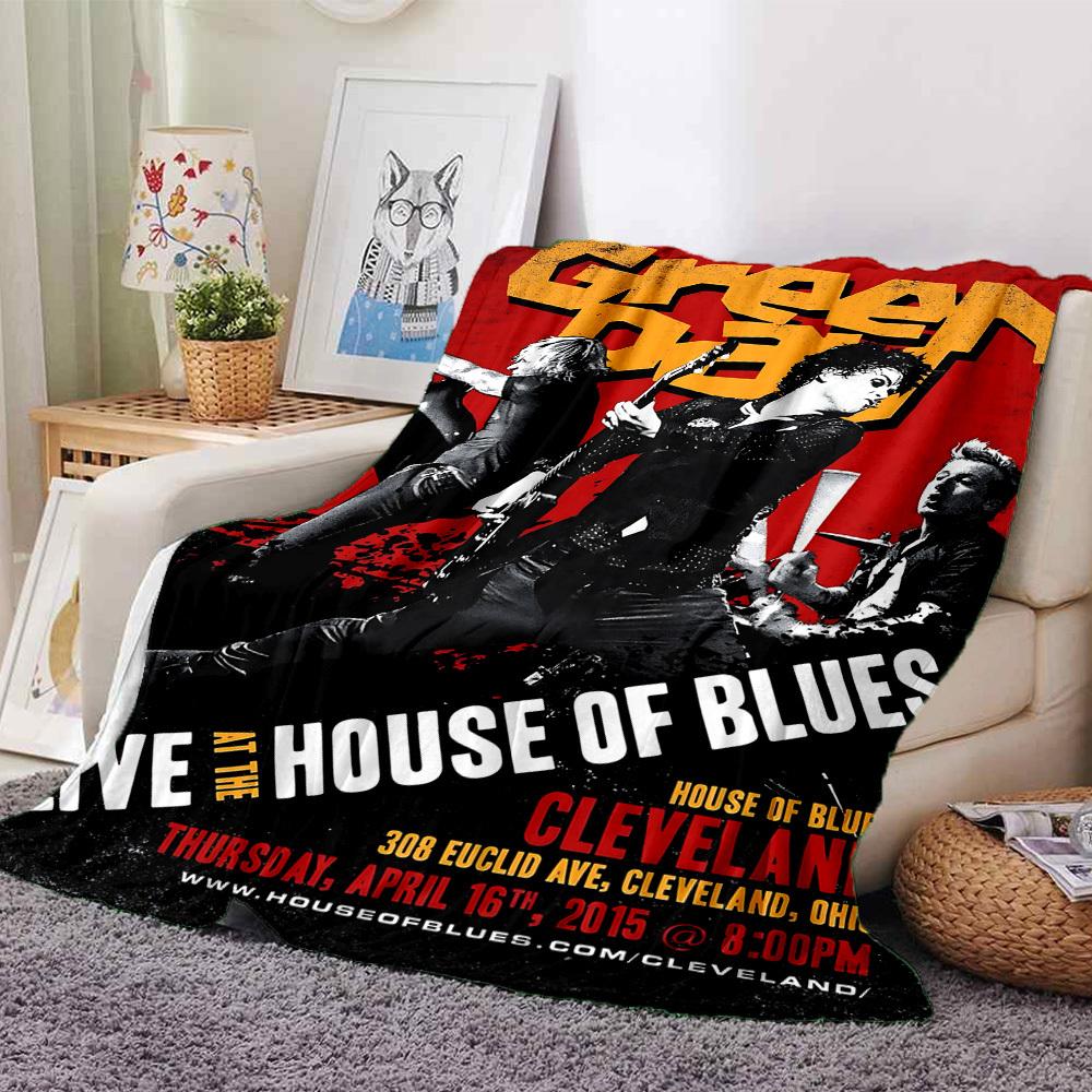 

1pc House of Blues Themed Printed Soft and Comfortable Home Blanket, Small Throw Blanket, Nap Blanket, Suitable as a Gift l088 80cmx120cm(31inx47in)