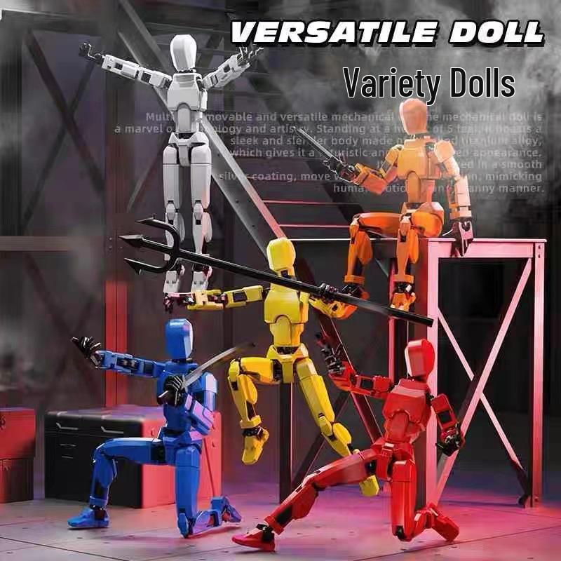 3D-printet flerledds gulrotrobot håndmodellbyggeleke for barn