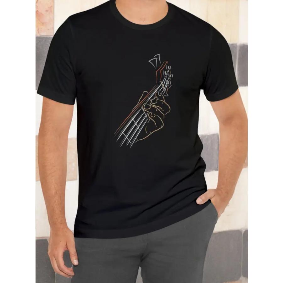 

Летние футболки для мужчин Повседневные с коротким рукавом и круглым вырезом S чёрный