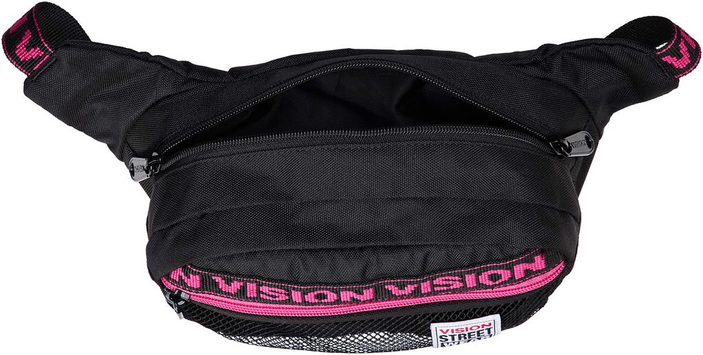 Waist Bag VSJQ200 VSJQ200 [Vision Streetwear] BK/PK Black/Pink