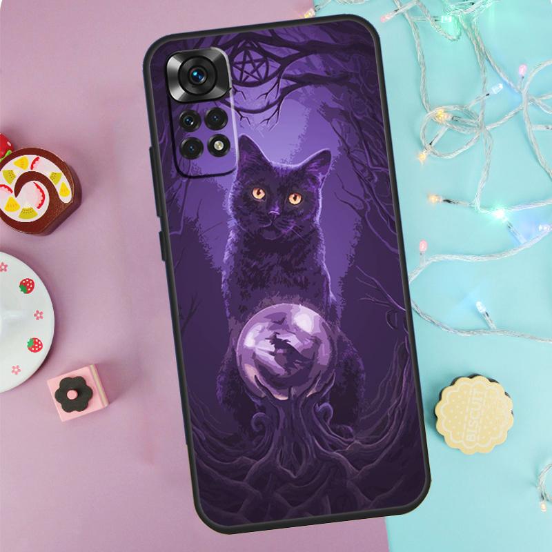 Witchcraft Witch Cat Case For Xiaomi Redmi Note 14 13 12 11 10 9 Pro 9S 10S 11S 12S Redmi 10C 12C 13C 14C Cover