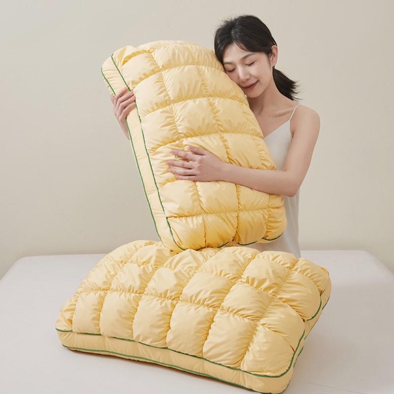 Yellow Pineapple Bread Pillow Neck Protection and Sleep Aid Pillow Core Dormitory Sleeping Pillows Are Washable Do Not Fade Skin-friendly Comfortable