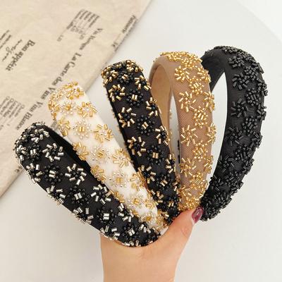 Headband Fashion Rhinestone Sequins Hair Accessories Ornaments Women Hair Sponge