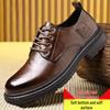 Men's 2025 Spring High-End British Style Business Casual Leather Shoes - Durable and Stylish for Daily Wear