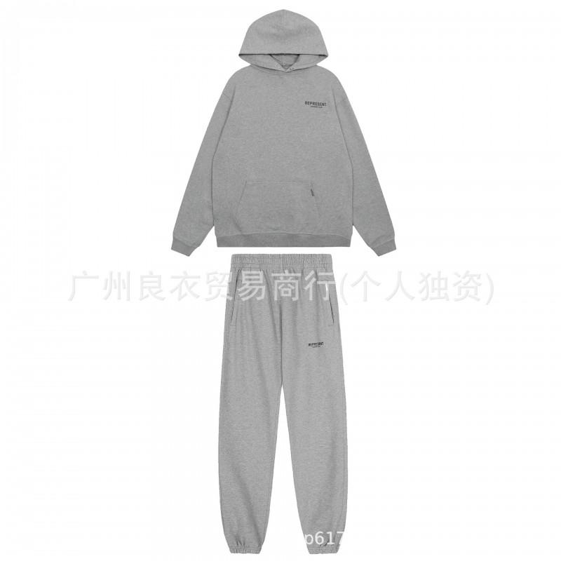 Mens Womens Vintage Streetwear Hoodie Set Oversized Cotton Pullover Sweatshirt Casual