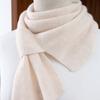 Women’s 100% Cashmere Solid Colored Knitted Scarf with Irregular Cross Design Winter Warmth Wind Cold Protection