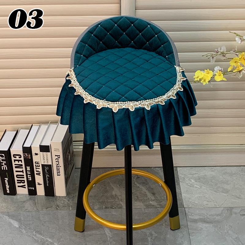 Bar Stool Chair Cover Cotton Dust-proof Anti-Skid Elastic Modern Beauty Salon Bar Lift Chair Restaurant Hotel Dining Chair Cover