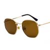 Retro UV400 Sunglasses with Hexagon Metal Frame Gradient Lenses Gold and Silver Frame Colors for Men and Women