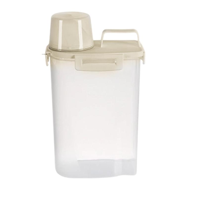 Portable Plastic Storage Canisters Sturdy Cereal Dispenser Jars For Healthy Eating Enthusiasts Students And Homemakers