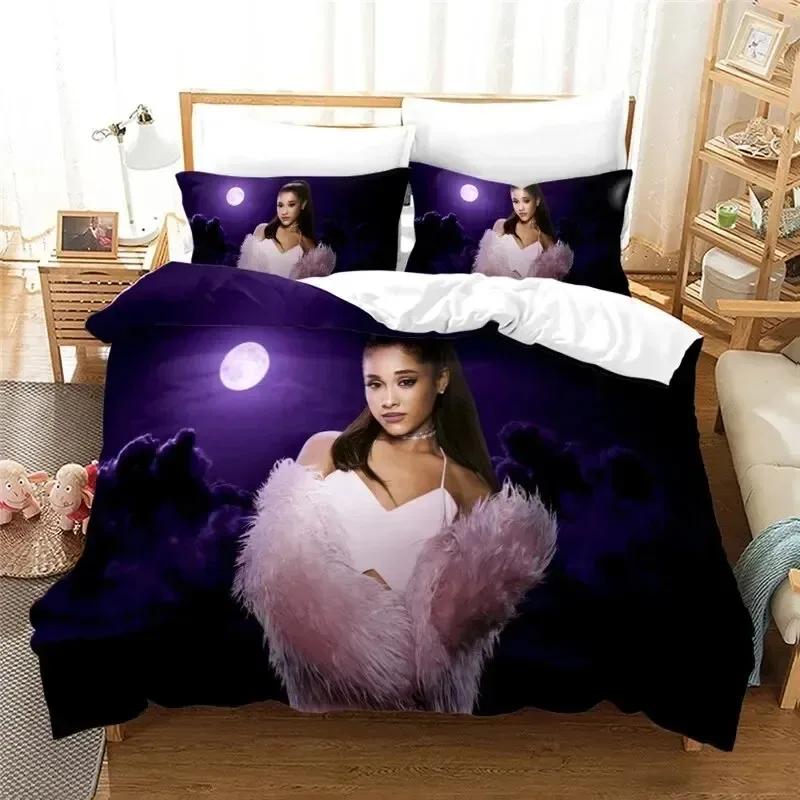 Mode Sexy Mädchen Ariana Grande Bettwäscheset Jungen Mädchen Einzel Königin Größe Bettbezug Kissenbezug Bett Kinder Erwachsene Heimtextilien