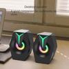 Altavoces Para Ordenador, Caja De Sonido Para PC, Micrófono Estereo HIFI, USB, Con Cable, Con Luz LED Para Ordenador De Escrit