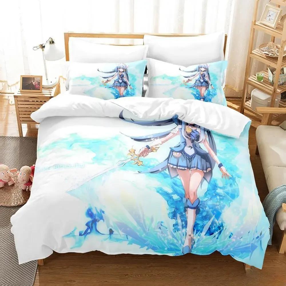 Smile PreCure 3D Anime Bedding Set Single Twin Full Queen King Size Kawaii Duvet Cover for Adult Kid Bedroom