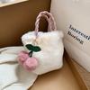 Korean Version of the Furry Women's Autumn and Winter New Handbag Armpit Swing Bag Cute, Simple and Sweet, Snow-white Manufacturer Cheap