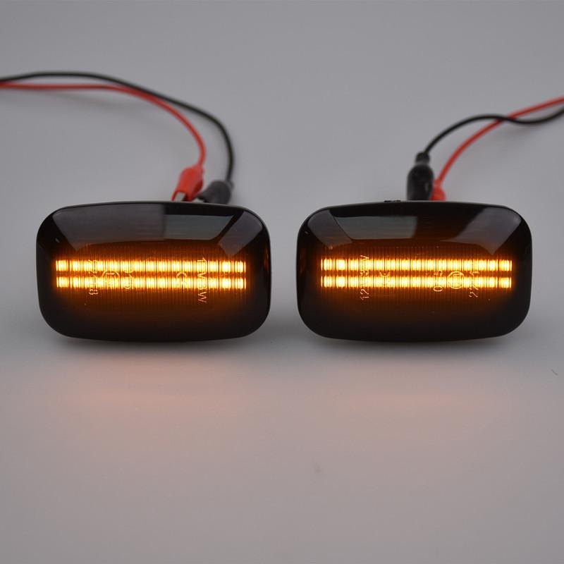 1 Pair Dynamic LED Side Marker fender Lights Flowing Turn Signal Light for Toyota Land cruiser Landcruiser 70 80 100 Series