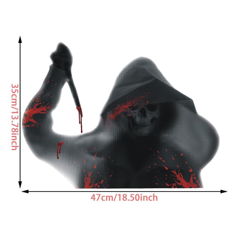 Scary Halloween Window Stickers Horror Ghost Bloody Hand Decals for Glass Window Door Decor PVC Decor House Party Indoor Outdoor