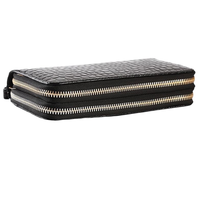 красный/белый/черный Женский двойной молния кошельки дамский кошелек модный кошелек — фото 9